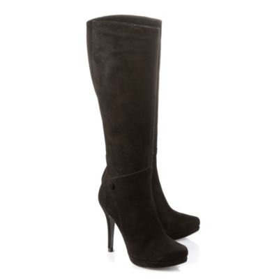 Buffalo Schmalschaft-Stiefel aus Veloursleder