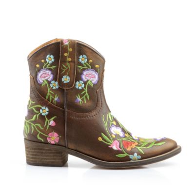 Buffalo Cowboy-Stiefel aus Leder im Vintage-Look