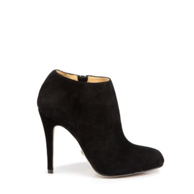 Buffalo Ankle Boots aus schwarzem Veloursleder