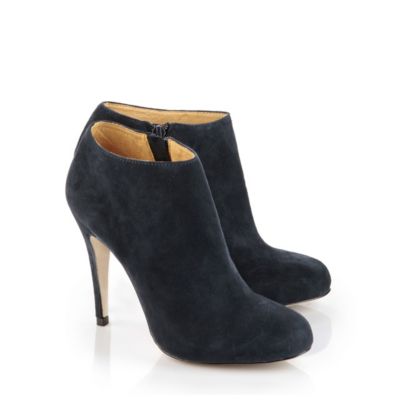 Buffalo Ankle Boots aus DUNKELBLAUEM Veloursleder