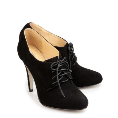 Buffalo Ankle Boots aus schwarzem Veloursleder