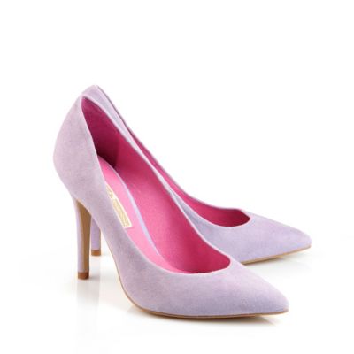 Buffalo Pumps aus pastell-lila-farbenem Veloursleder