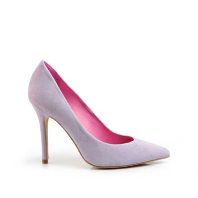 Buffalo Pumps aus pastell-lila-farbenem Veloursleder