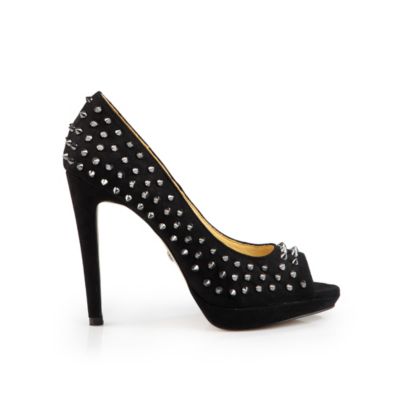 Buffalo Peep Toes in Velourslederoptik