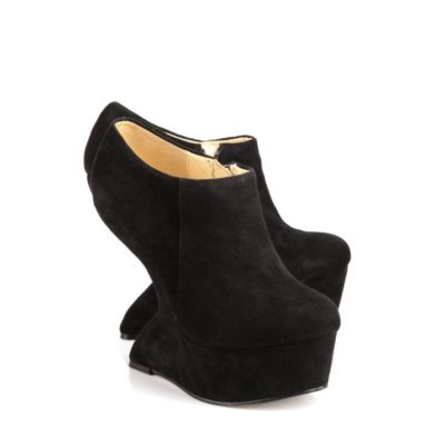 Buffalo no Heel Ankle Boots aus Veloursleder