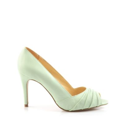 Buffalo Peep Toes aus mint-gr&uuml;nem Leder