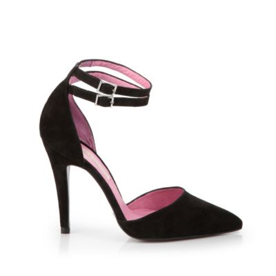 Buffalo Pumps aus schwarzem Veloursleder