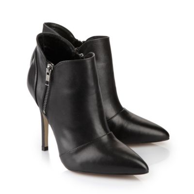 Buffalo Ankle Boots aus schwarzem Leder
