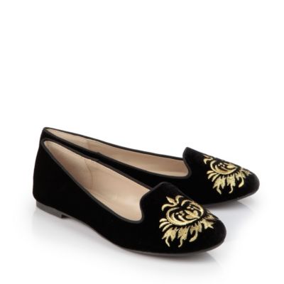 Buffalo Loafer aus schwarzem Samt