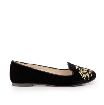 Buffalo Loafer aus schwarzem Samt