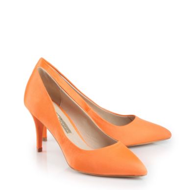 Buffalo Ballerina aus orange-farbenem Satin