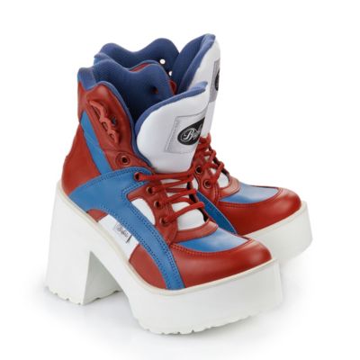 Buffalo Plateau-Stiefelette aus Leder