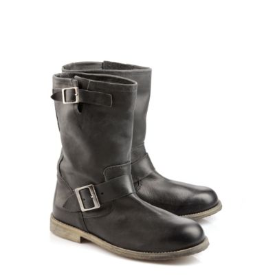 Buffalo Biker Boot aus schwarzem Leder