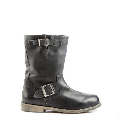 Buffalo Biker Boot aus schwarzem Leder