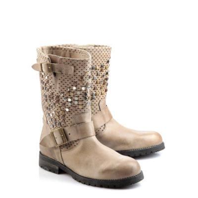 Buffalo Biker Boots aus Leder mit Nieten