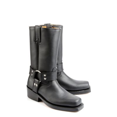 Buffalo Biker Boots aus schwarzem Leder