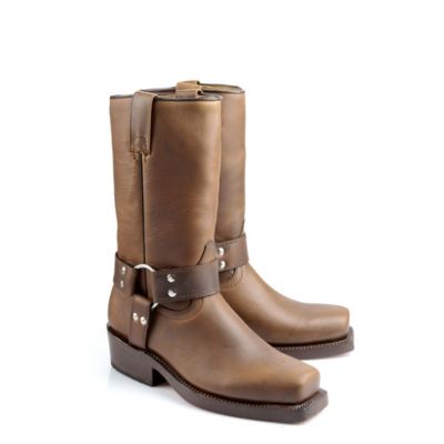 Buffalo Biker Boots aus braunem Leder
