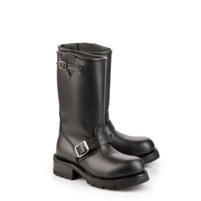 Buffalo Biker Boots aus schwarzem Leder