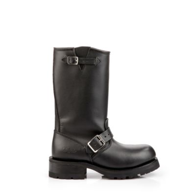 Buffalo Biker Boots aus schwarzem Leder