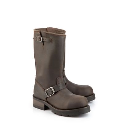 Buffalo Biker Boots aus braunem Leder