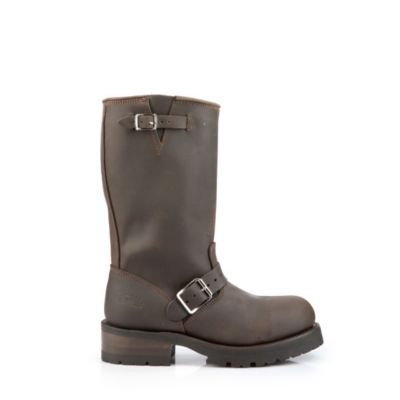 Buffalo Biker Boots aus braunem Leder