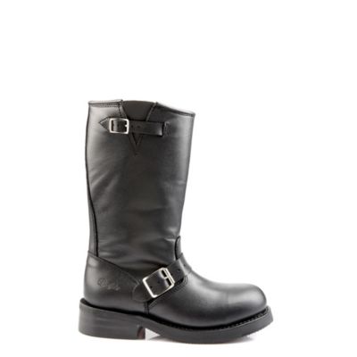 Buffalo Biker Boots aus schwarzem Leder