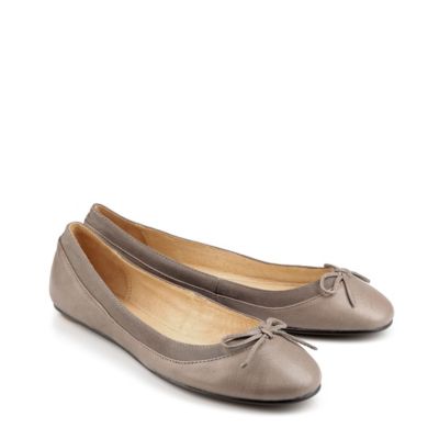 Buffalo Ballerina aus beige/grauem Leder