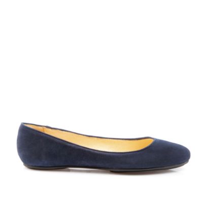 Buffalo Ballerina aus DUNKELBLAUEM Veloursleder