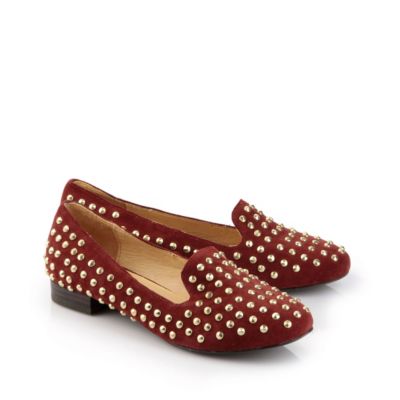 Buffalo Loafer aus Veloursleder in weinrot