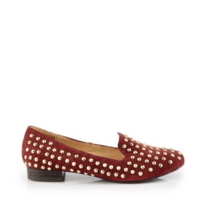 Buffalo Loafer aus Veloursleder in weinrot