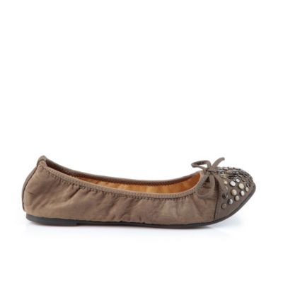 Buffalo Ballerina in Velourslederoptik mit Nieten