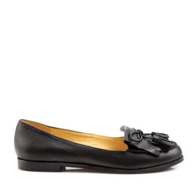 Buffalo Loafer aus schwarzem Leder