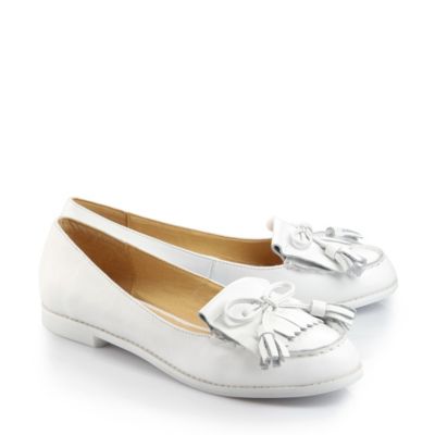 Buffalo Loafer aus wei&szlig;em Leder