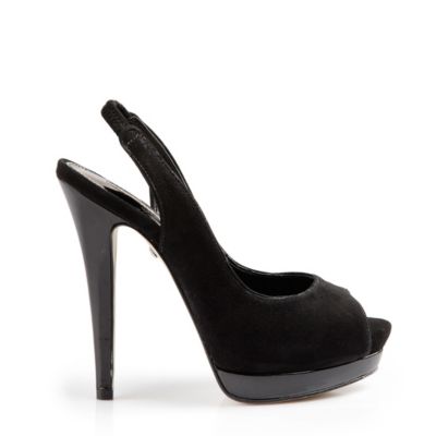 Buffalo Peep Toes aus Veloursleder
