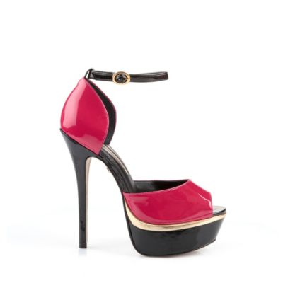 Buffalo Plateau-Sandalette aus Lackleder