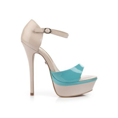 Buffalo Plateau-Sandalette aus Lackleder