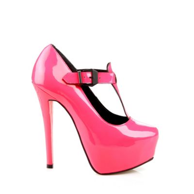 Buffalo Plateau-Pumps aus Lackleder