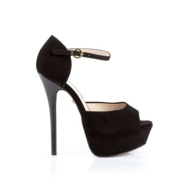 Buffalo Plateau-Sandalette aus Veloursleder
