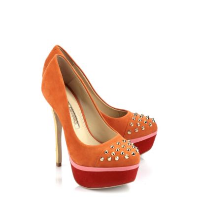 Buffalo Plateau-Pumps aus Veloursleder