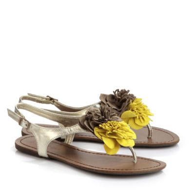 Buffalo Zehensandale in Metallic-Optik