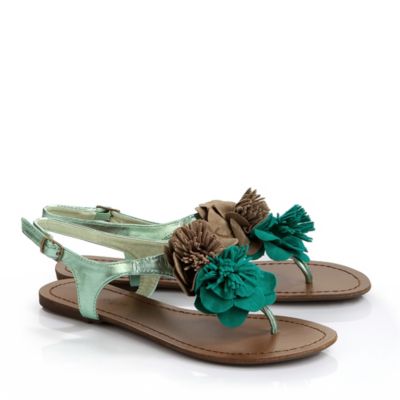 Buffalo Zehensandale in Metallic-Optik