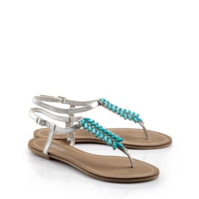 Buffalo Sandale in Metallicoptik
