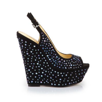 Buffalo Keilsandalette mit schimmernden Strass-Steinchen