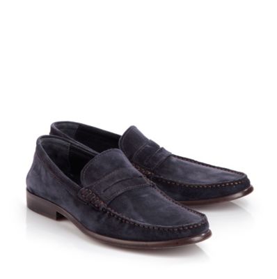 Buffalo Herren-Slipper aus Veloursleder in dunkelblau