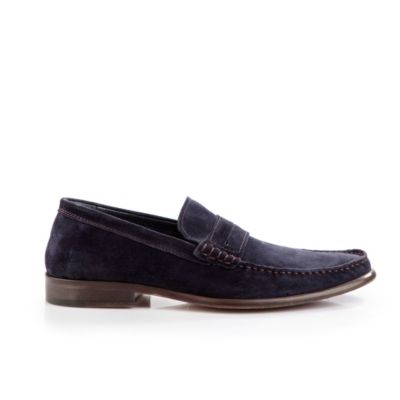 Buffalo Herren-Slipper aus Veloursleder in dunkelblau