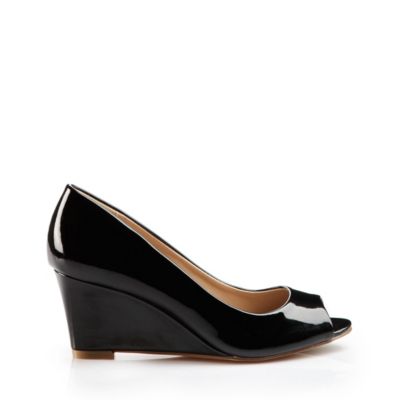 Buffalo Keilsandalette in schwarz