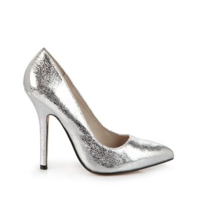 Buffalo Pumps in silber-farbener Glitzeroptik