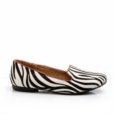 Buffalo Loafer in Zebra-/Felloptik