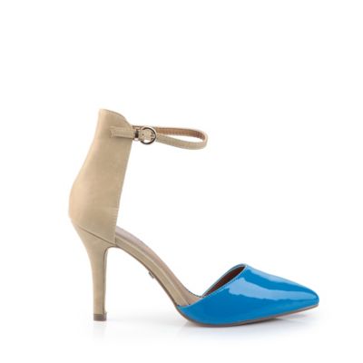 Buffalo Pumps in beige-farbener Lederoptik