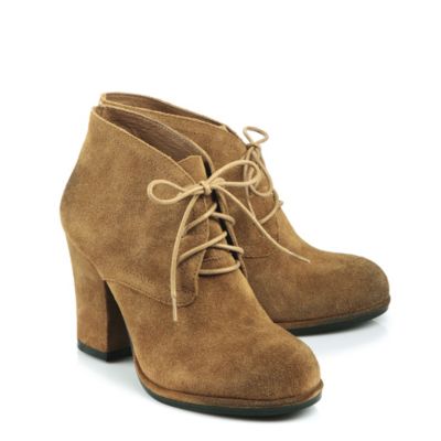 Buffalo Ankle Boots aus Veloursleder, used-Optik